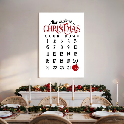 Festive Countdown Canvas Art