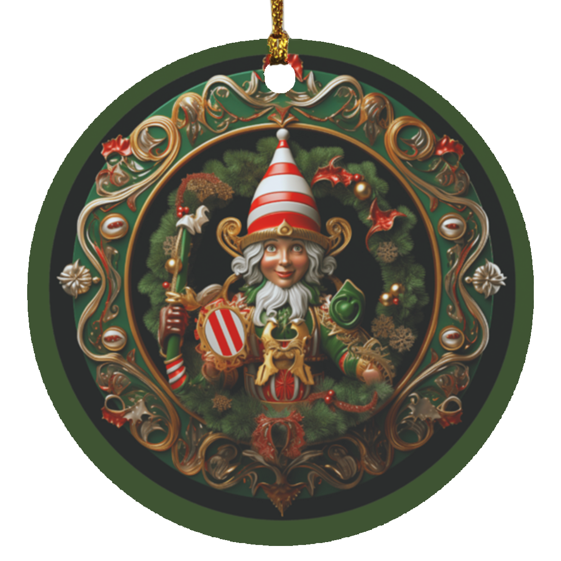 Festive Elf Charm Ornaments Set