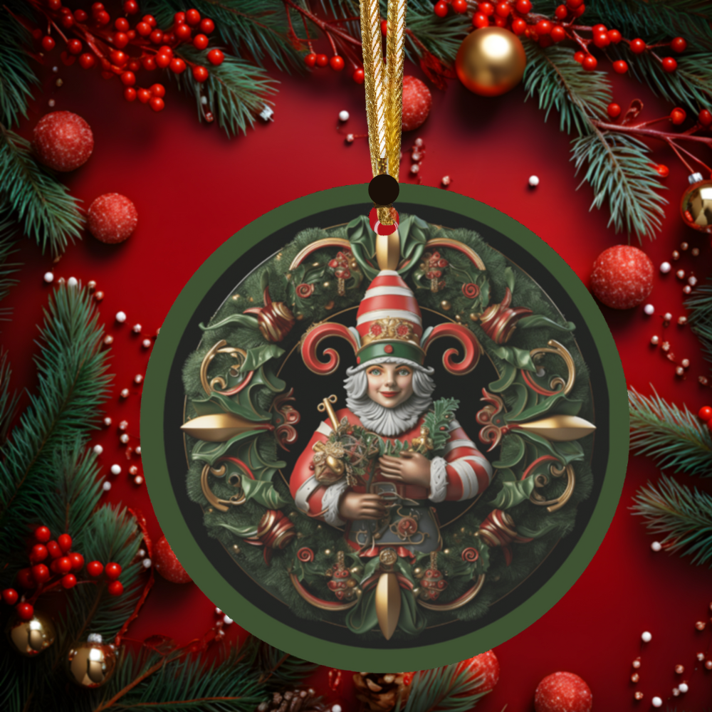 Festive Elf Charm Ornaments Set
