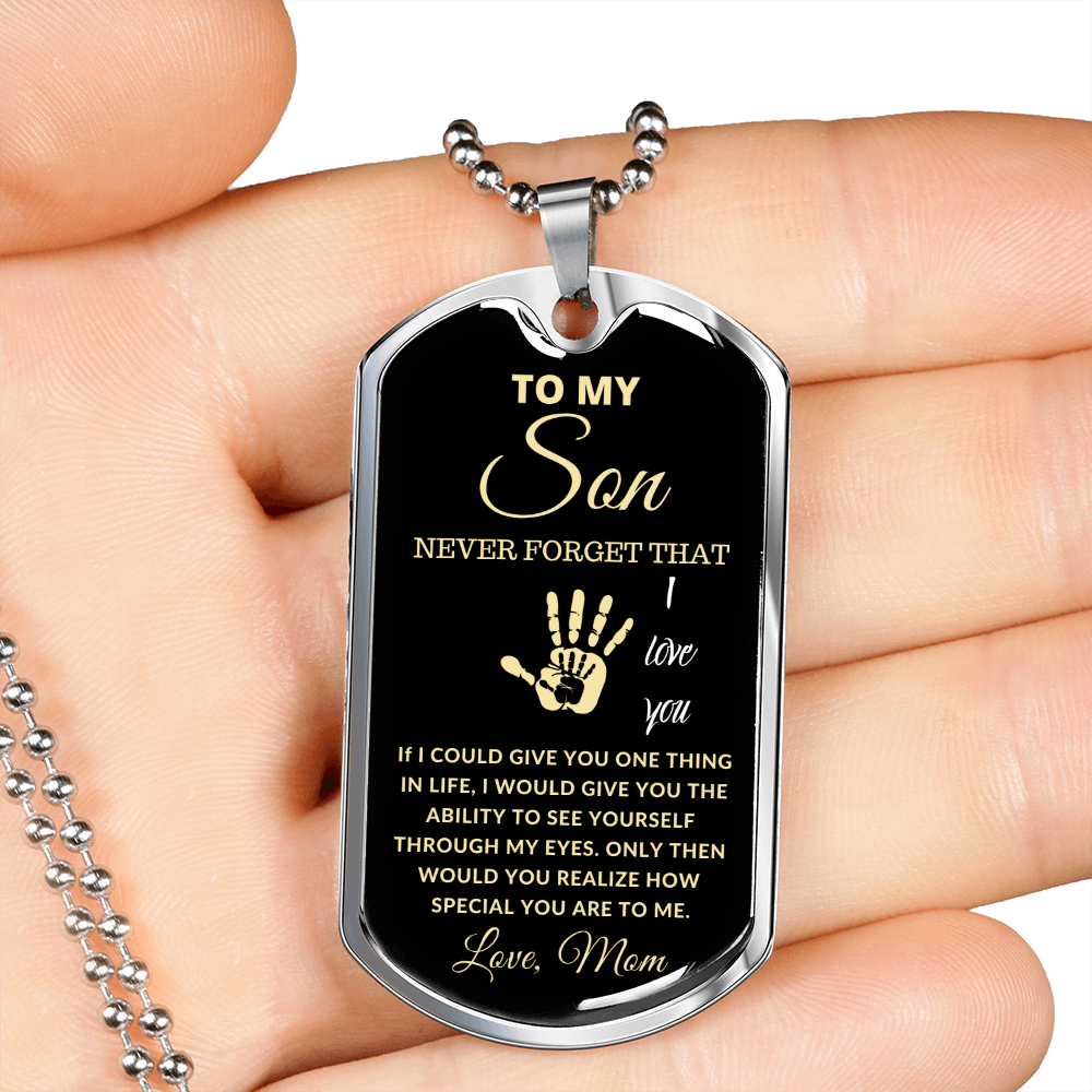 TO MY SON DOG TAG