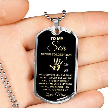 TO MY SON DOG TAG