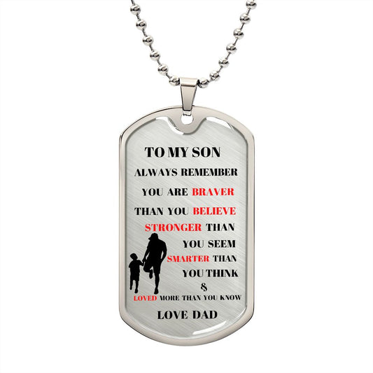 TO MY SON ALWAY REMEMBER TRANS
