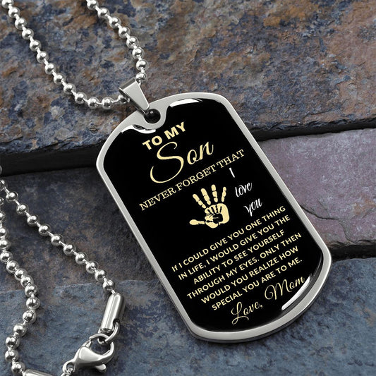 TO MY SON DOG TAG