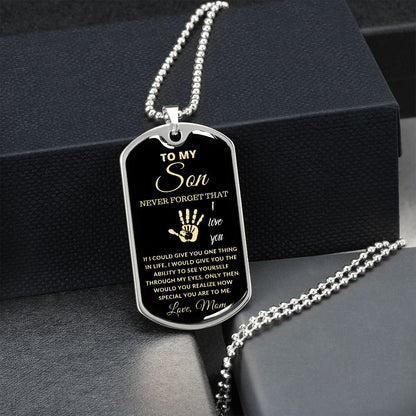TO MY SON DOG TAG