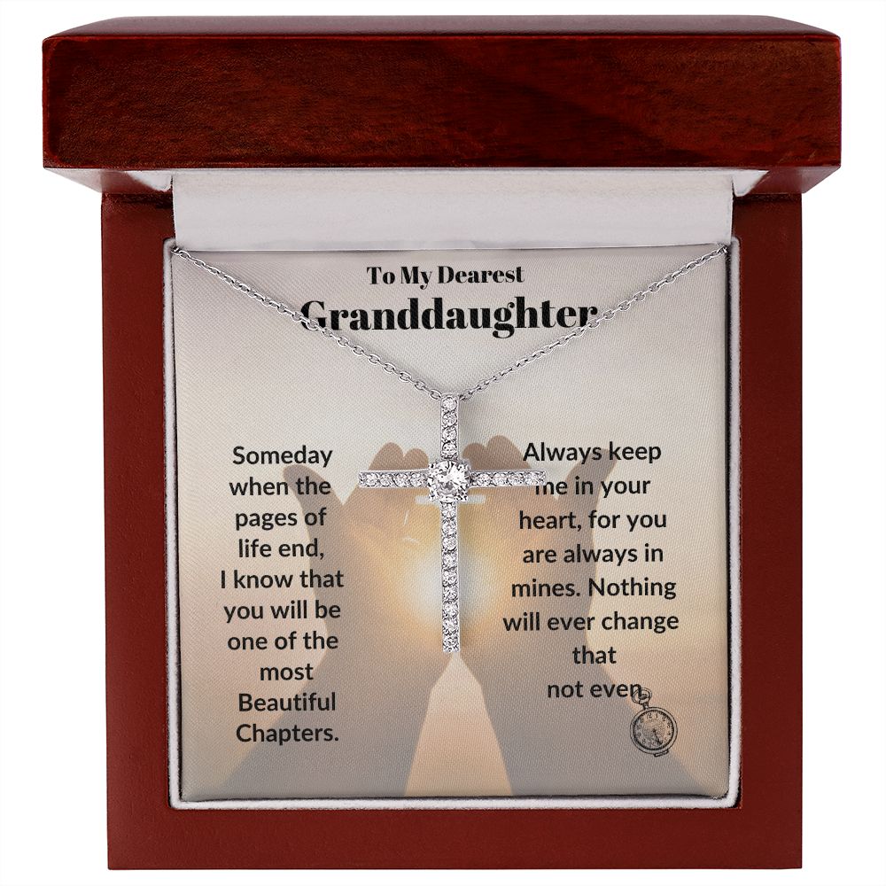 TO MY DEAREST GRANDDAUGHTER CZ CROSS