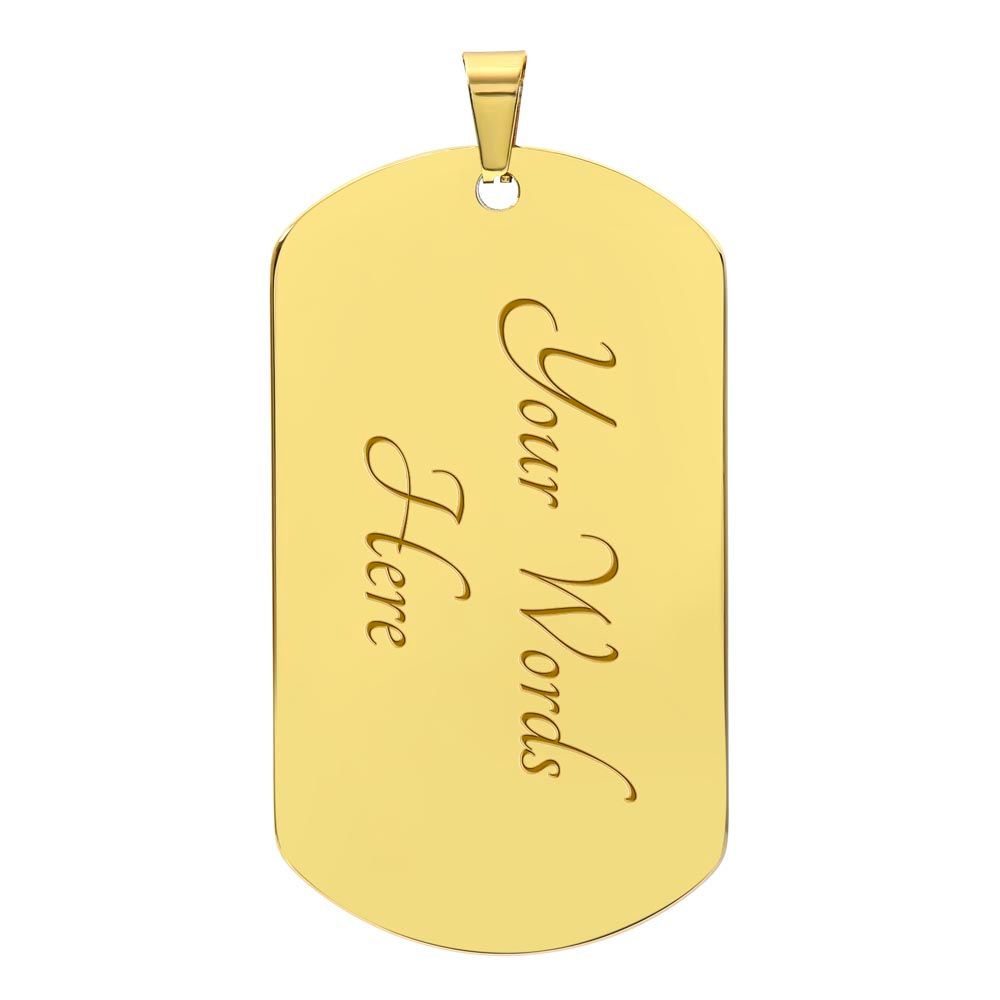 TO MY SON DOG TAG LOVE MOM