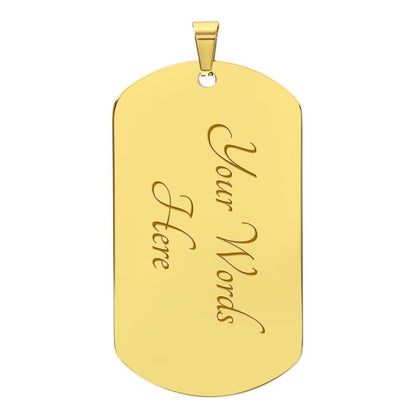TO MY SON DOG TAG LOVE MOM