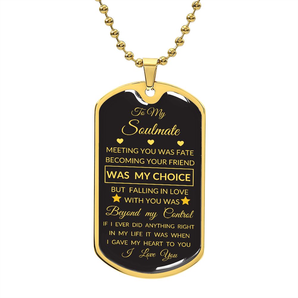 TO MY SOULMATE MEET YOU WAS FATE