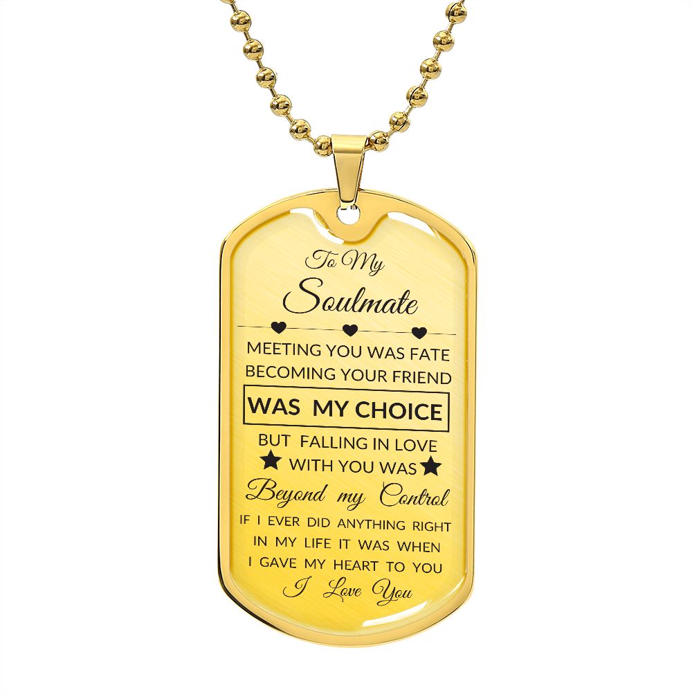 TO MY SOULMATE MEETING YOU WAS FATE TRANSPARENT