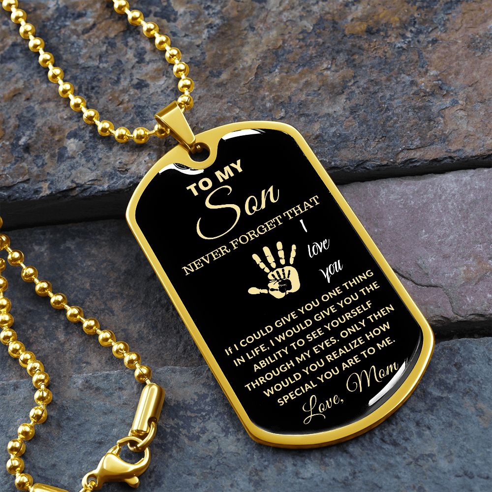 TO MY SON DOG TAG