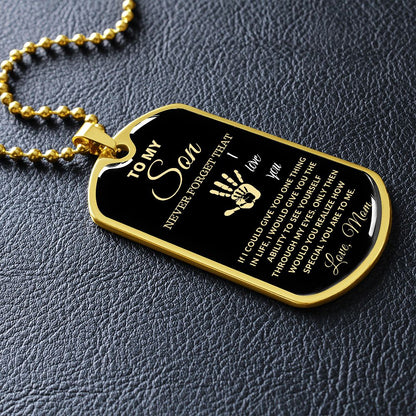 TO MY SON DOG TAG