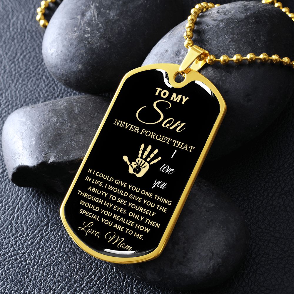 TO MY SON DOG TAG