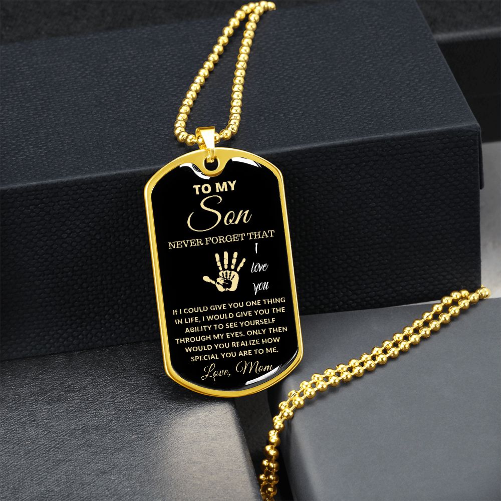 TO MY SON DOG TAG
