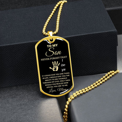 TO MY SON DOG TAG