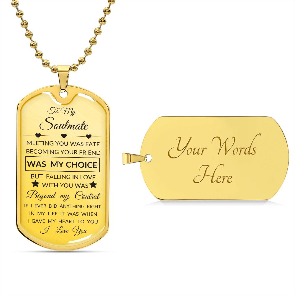 TO MY SOULMATE MEETING YOU WAS FATE TRANSPARENT