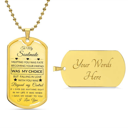 TO MY SOULMATE MEETING YOU WAS FATE TRANSPARENT