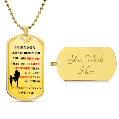 TO MY SON ALWAY REMEMBER TRANS