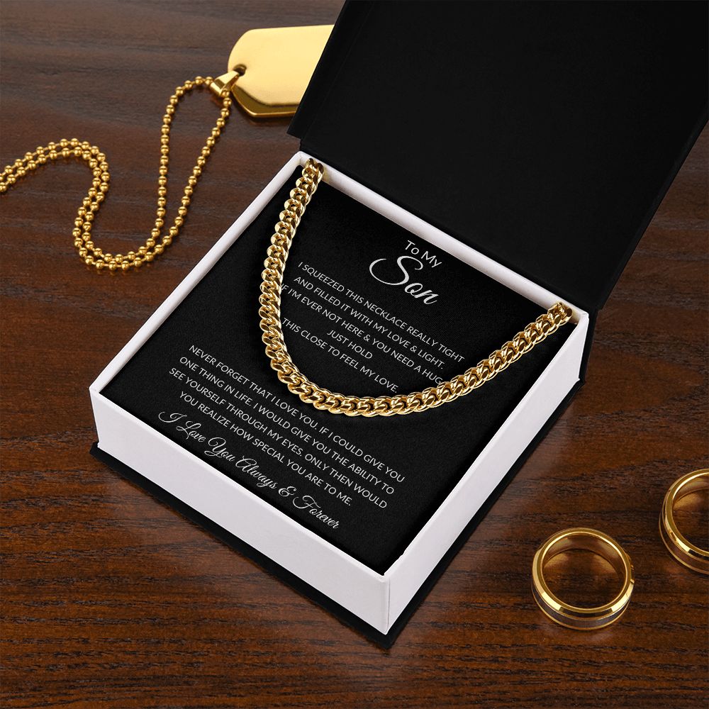 TO MY SON CUBAN LINK CHAIN