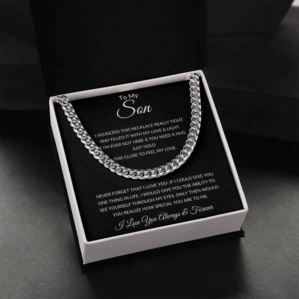 TO MY SON CUBAN LINK CHAIN