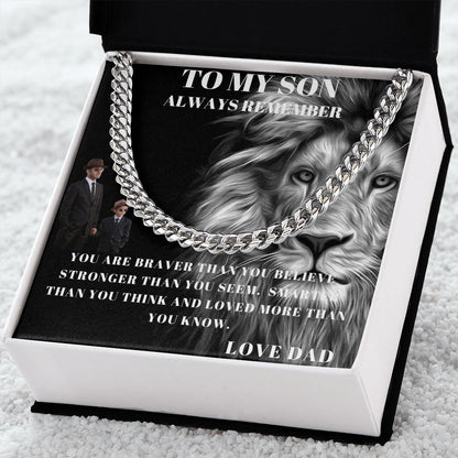 TO MY SON LION WITH FATHER AND SON