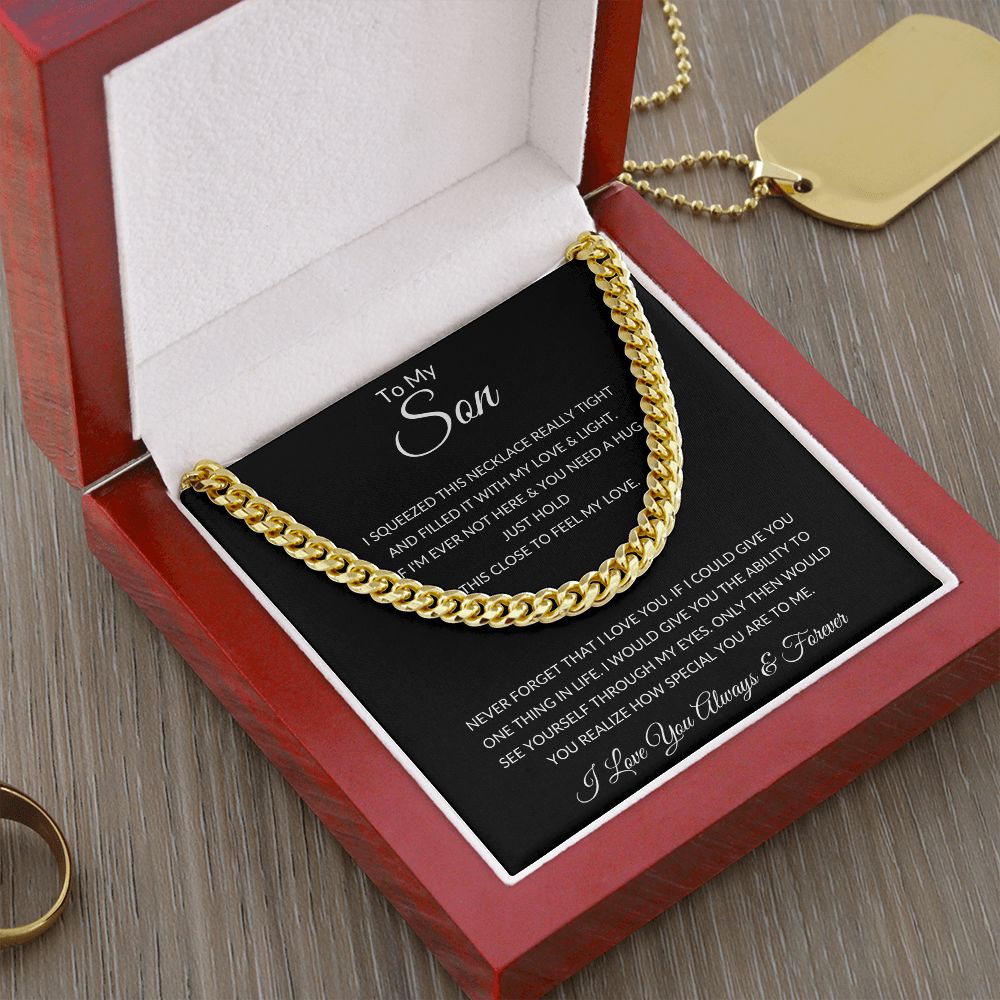 TO MY SON CUBAN LINK CHAIN