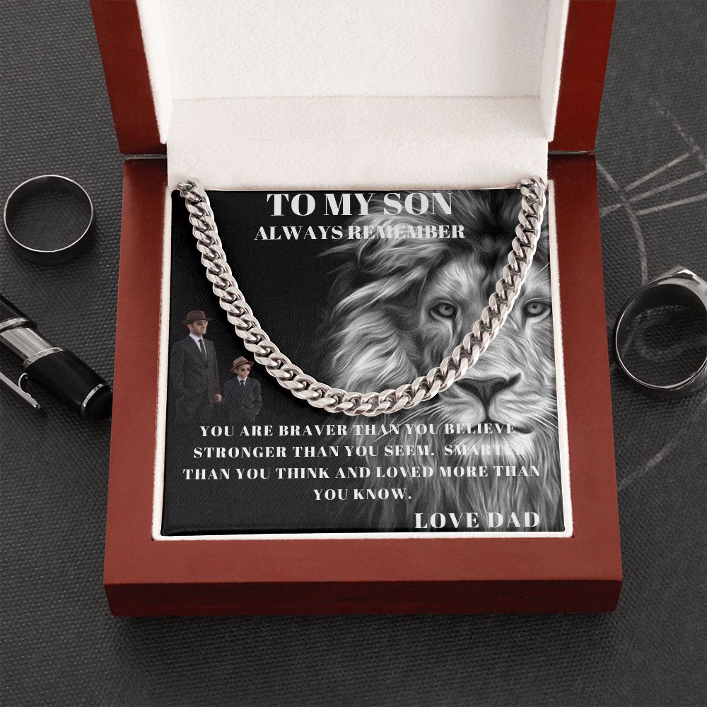 TO MY SON LION WITH FATHER AND SON