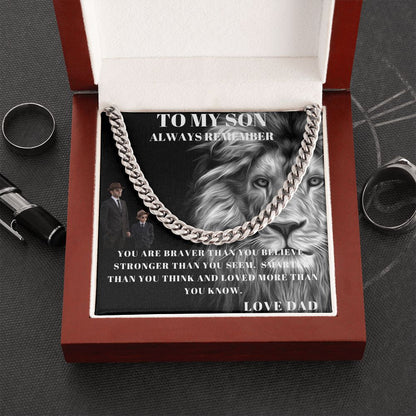 TO MY SON LION WITH FATHER AND SON