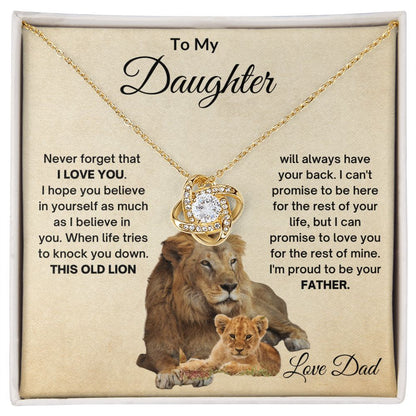 TO MY DAUGHTER OLD LION LOVE KNOT