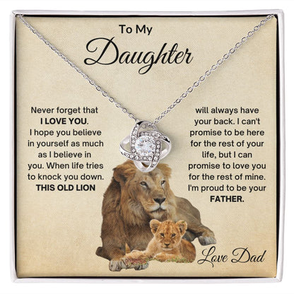 TO MY DAUGHTER OLD LION LOVE KNOT