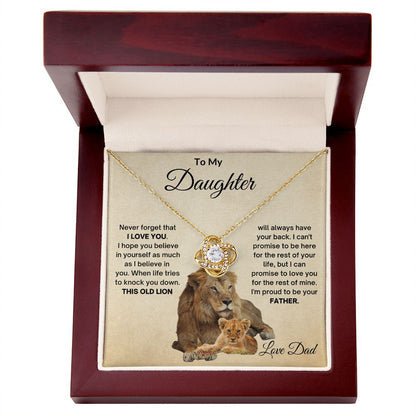 TO MY DAUGHTER OLD LION LOVE KNOT