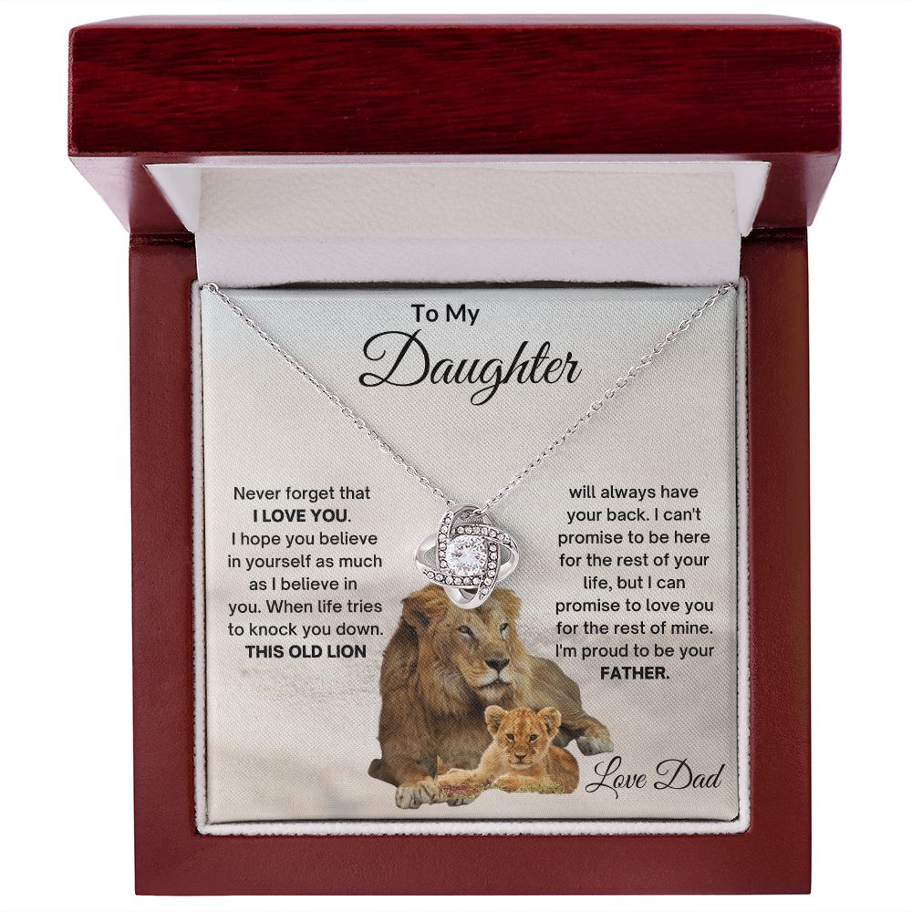 TO MY DAUGHTER OLD LION LOVE KNOT