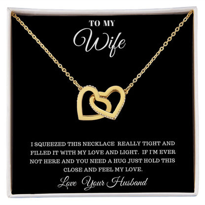 TO MY WIFE INTERLOCKING HEARTS