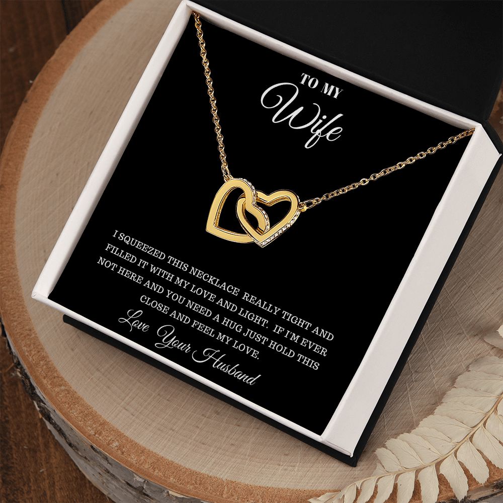 TO MY WIFE INTERLOCKING HEARTS