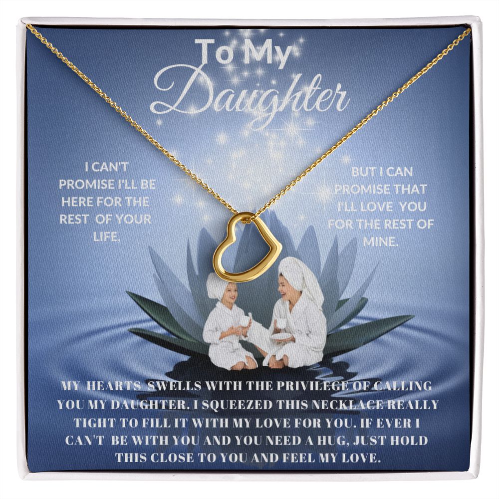 TO MY DAUGHTER DELICATE HEART NECKLACE SPA