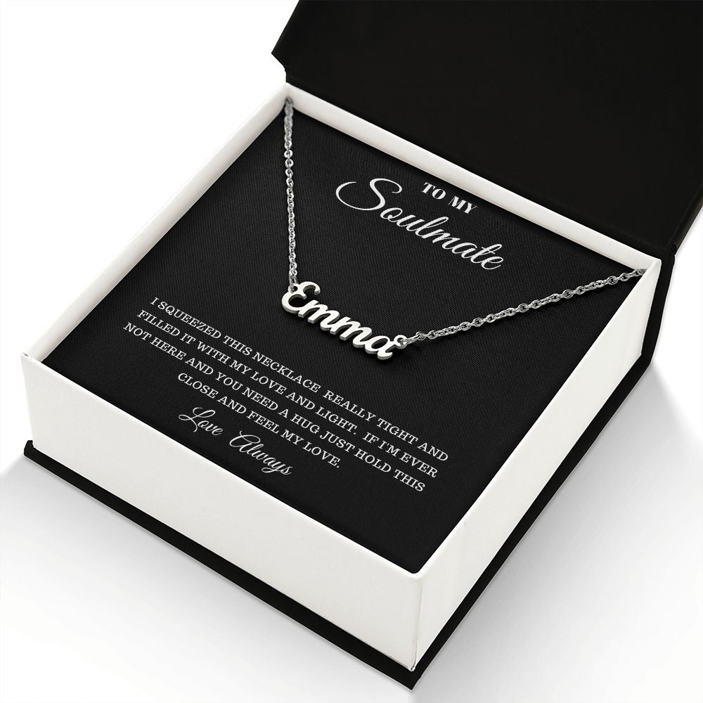 TO MY SOULMATE NAME NECKLACE