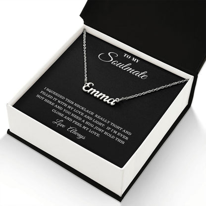 TO MY SOULMATE NAME NECKLACE