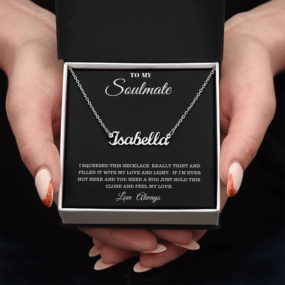 TO MY SOULMATE NAME NECKLACE