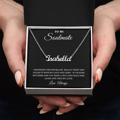 TO MY SOULMATE NAME NECKLACE
