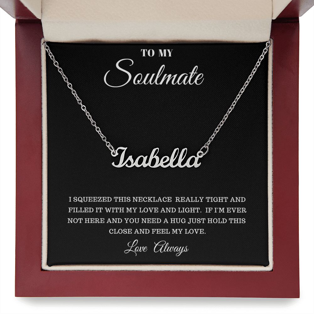 TO MY SOULMATE NAME NECKLACE