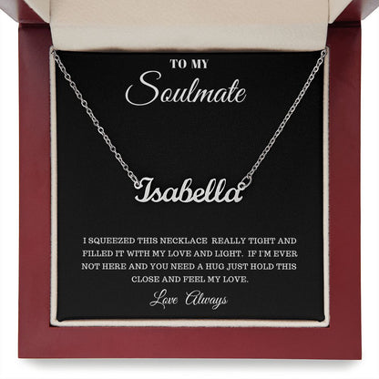 TO MY SOULMATE NAME NECKLACE