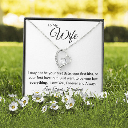 To My Wife Forever Love Necklace WHT BLK