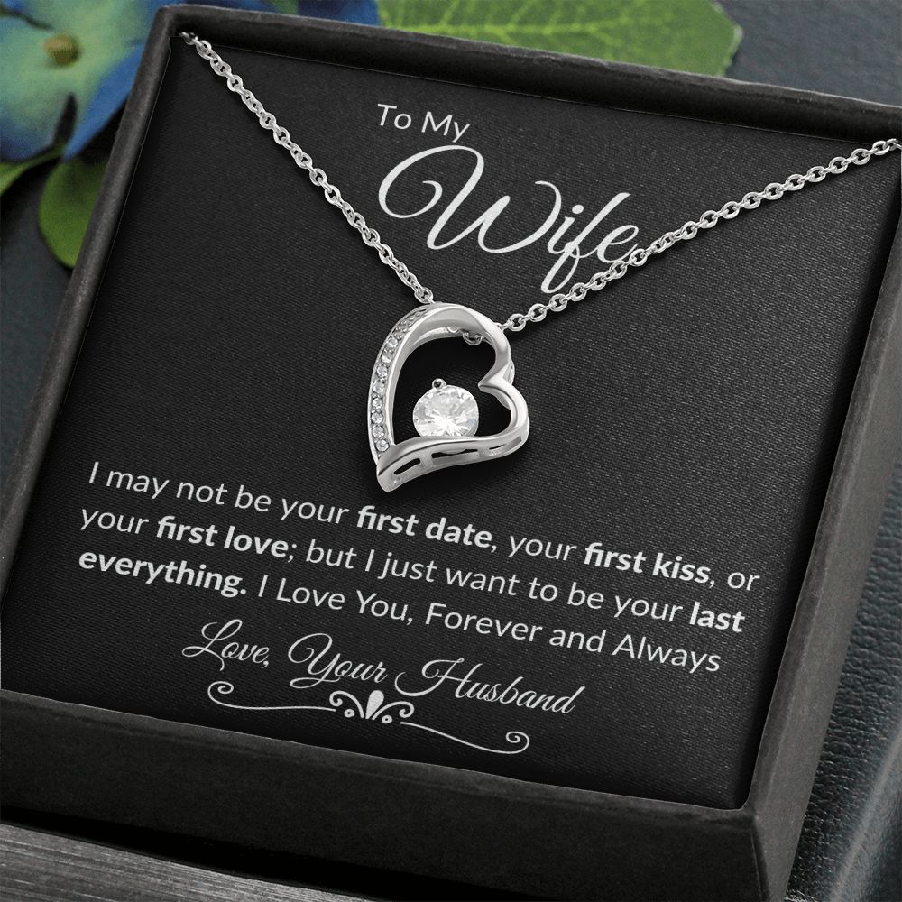 Forever Love Necklace Silver Black/White