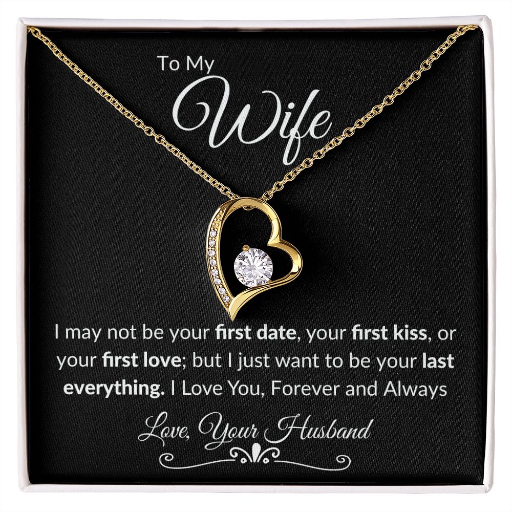 Forever Love Necklace Silver Black/White