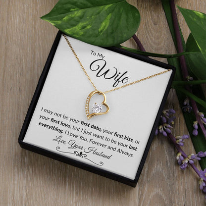 To My Wife Forever Love Necklace WHT BLK