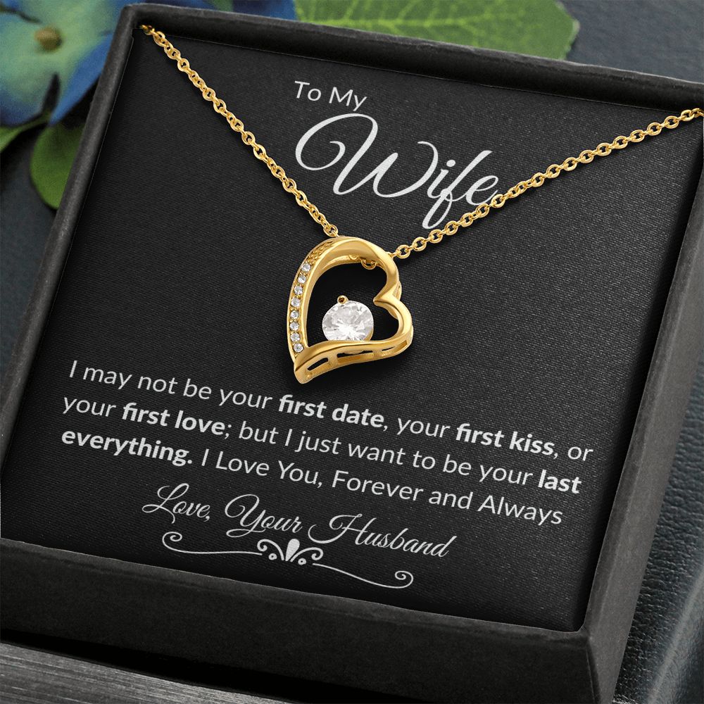 Forever Love Necklace Silver Black/White